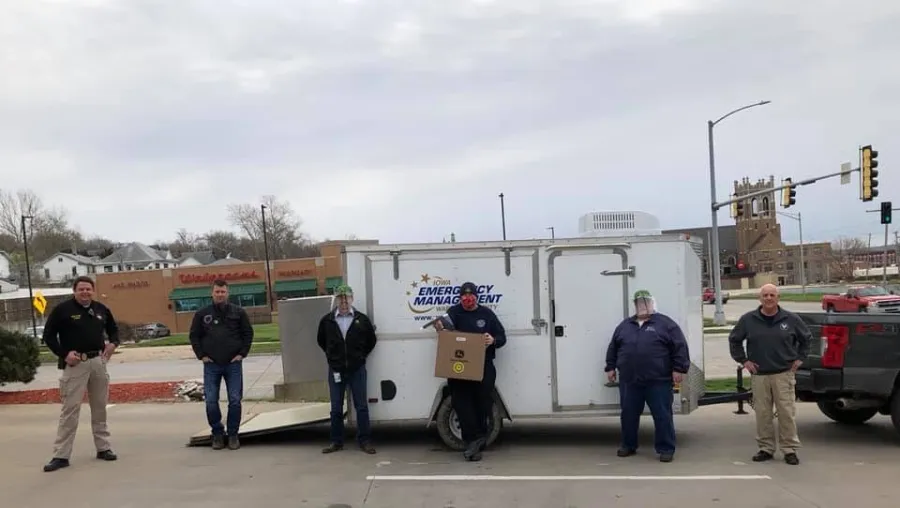UAW Local 74 Community Service Committee delivering masks to local hospitals